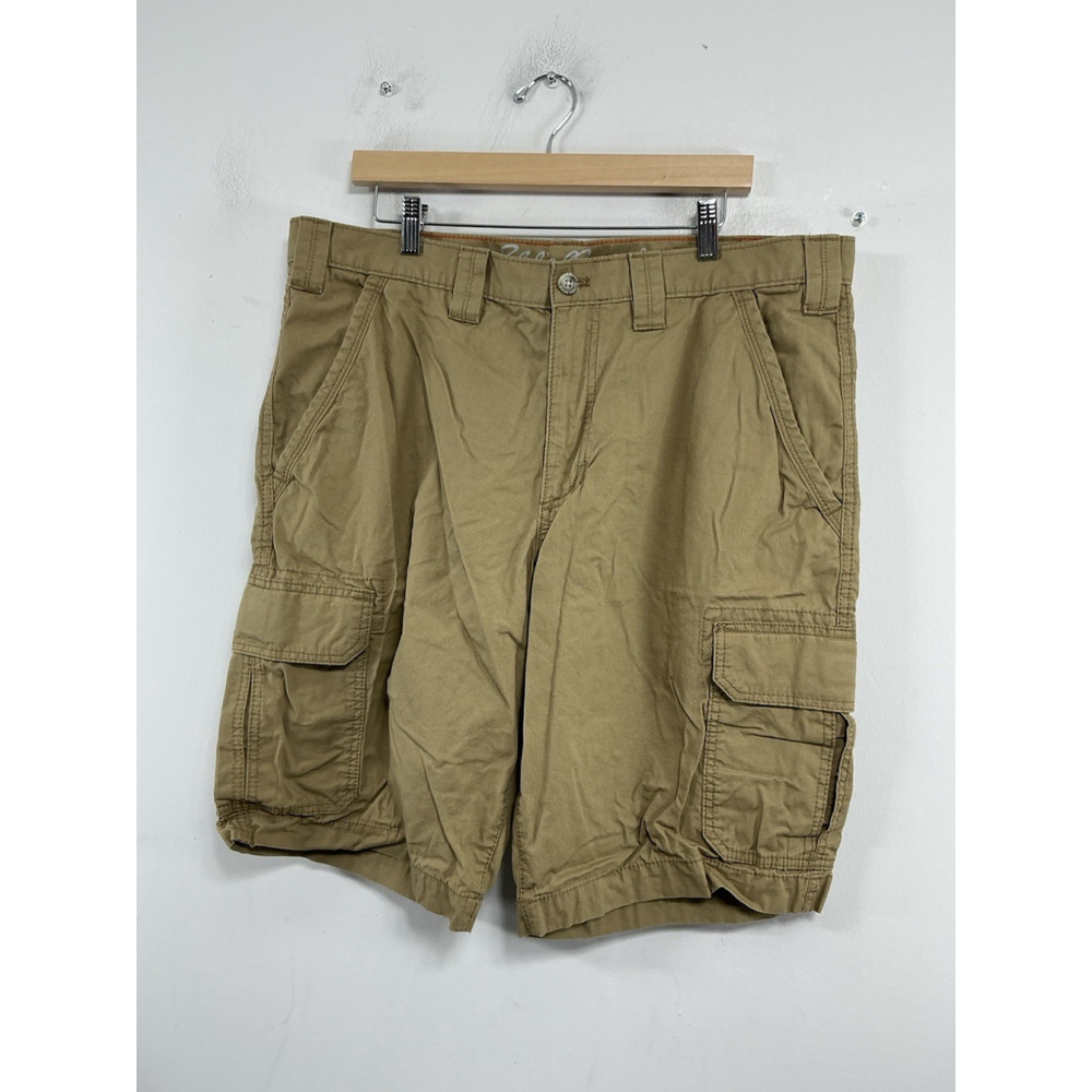 Mens Excellent Condition Eddie Bauer Tan Cargo Shorts Size 38